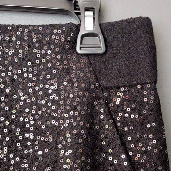 Rayon/wool blend sequined skirt with pockets - Picture 9 of 14